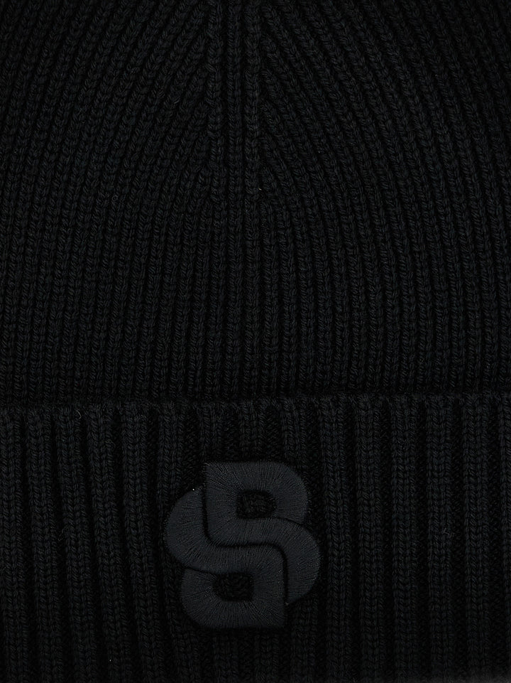 Logo Embroidery Beanie Cappelli Nero