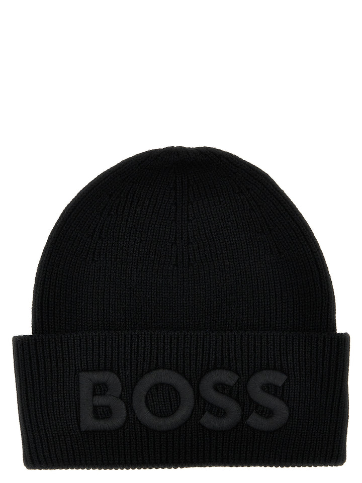 Logo Embroidery Beanie Cappelli Nero