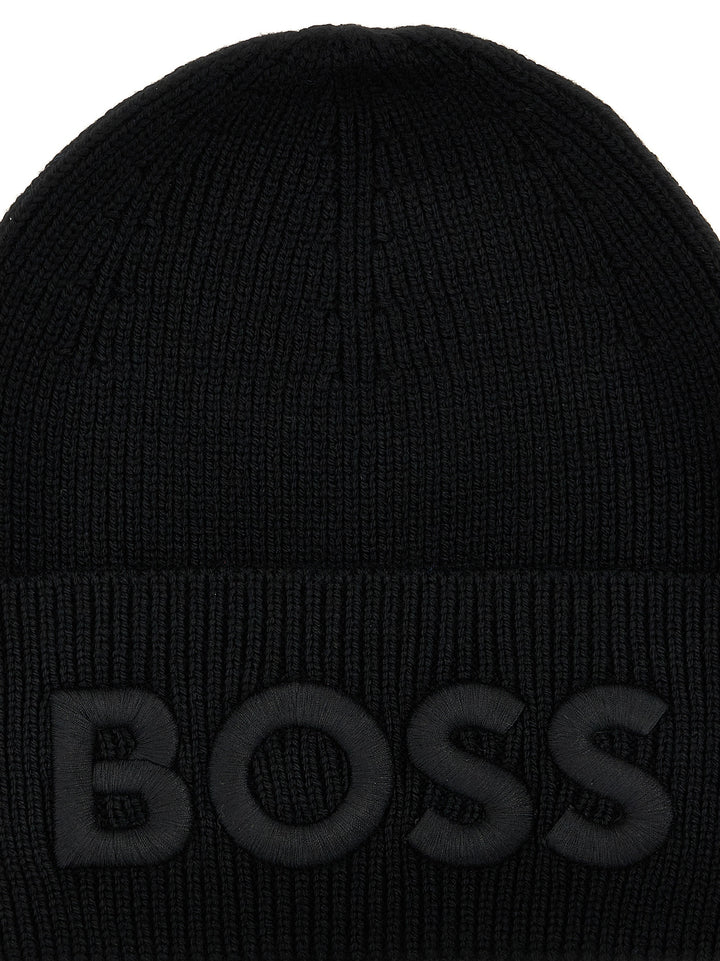 Logo Embroidery Beanie Cappelli Nero