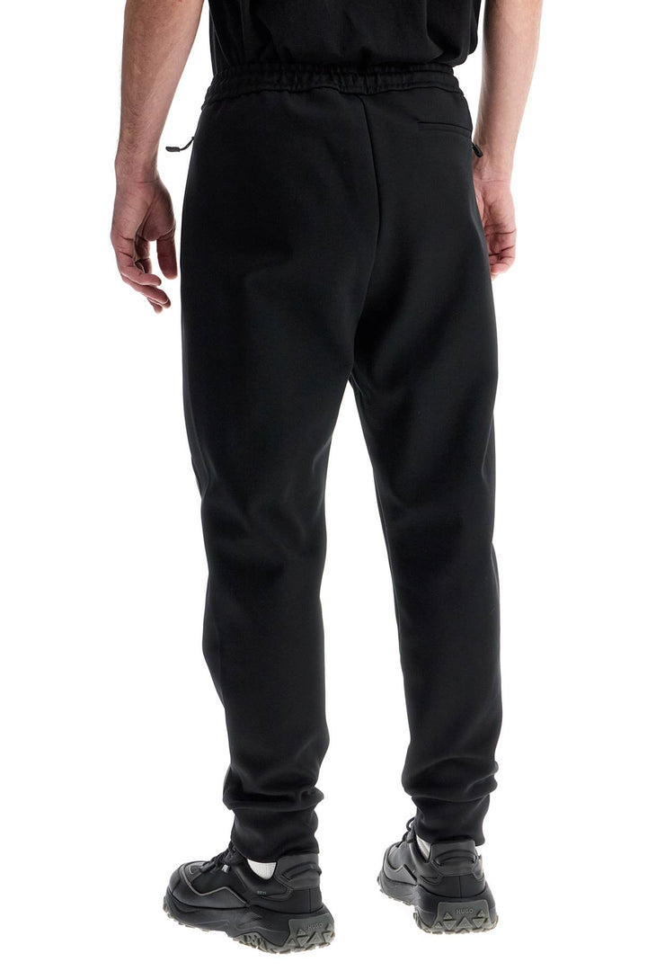 Pantaloni Uomo Vita Alta Slim Fit Nero Con Piping