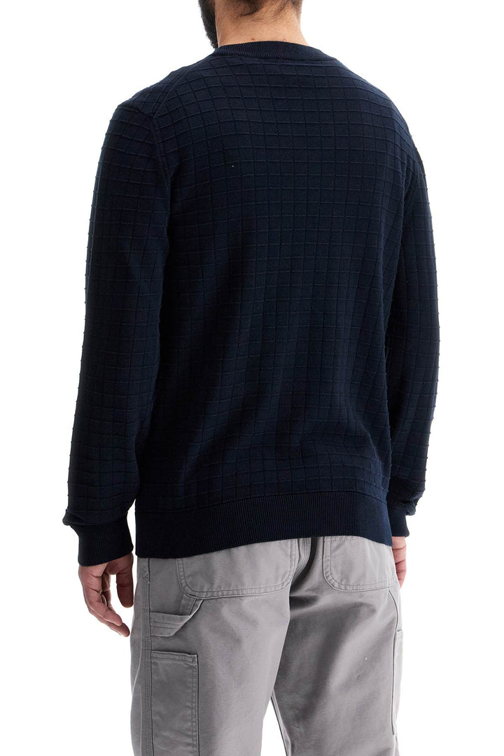 Maglione Cotone Blu Navy Collo Rotondo Regular Fit