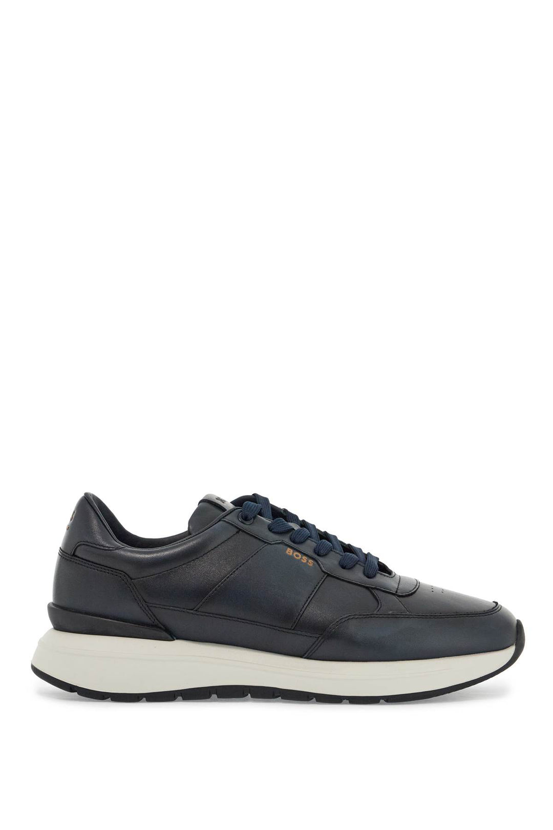 Sneakers Ergonomiche Jace Runn Bu Pelle Blu Navy