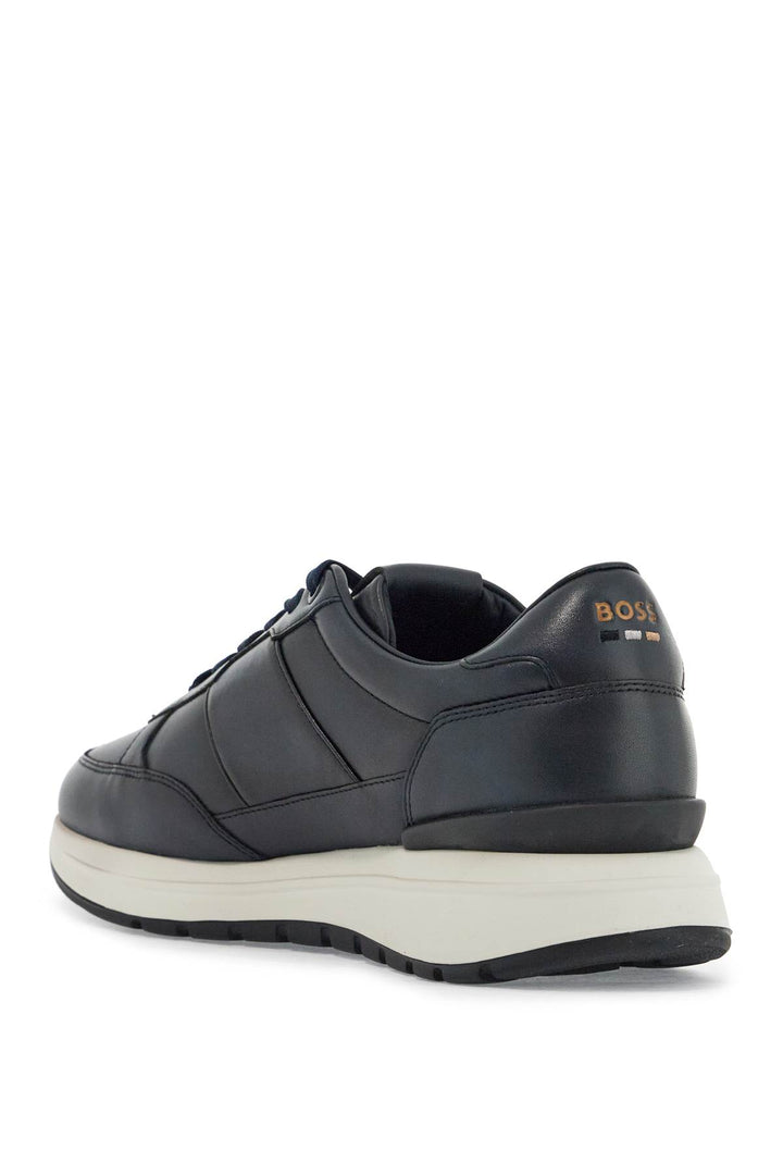 Sneakers Ergonomiche Jace Runn Bu Pelle Blu Navy