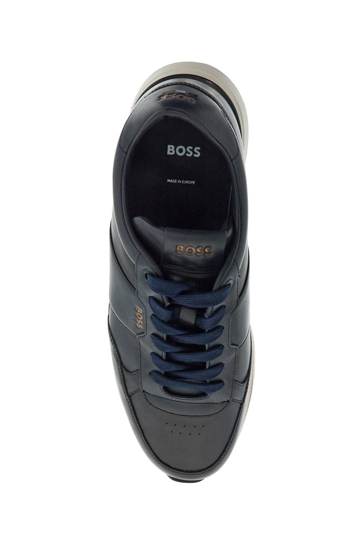 Sneakers Ergonomiche Jace Runn Bu Pelle Blu Navy