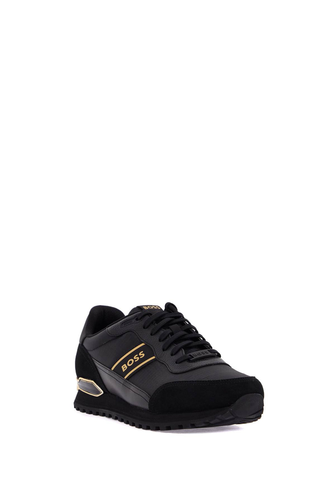 Sneakers Parkour L Runn Rsmx Suede Nero Con Strisce Dorate