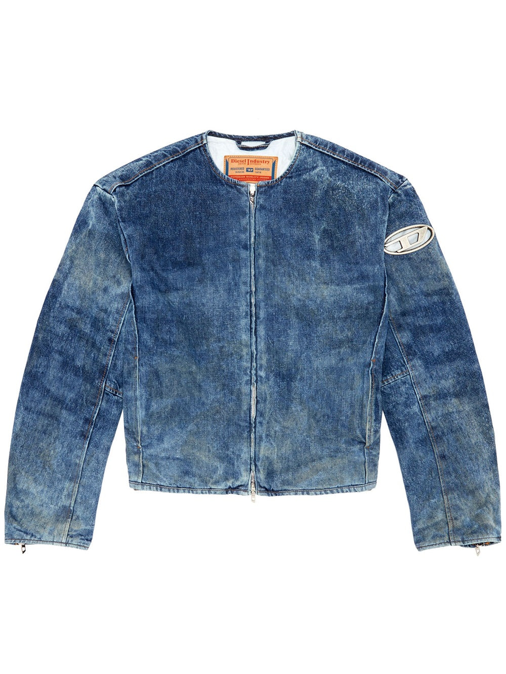 Giacca D-Calur-Fse denim con placca logo