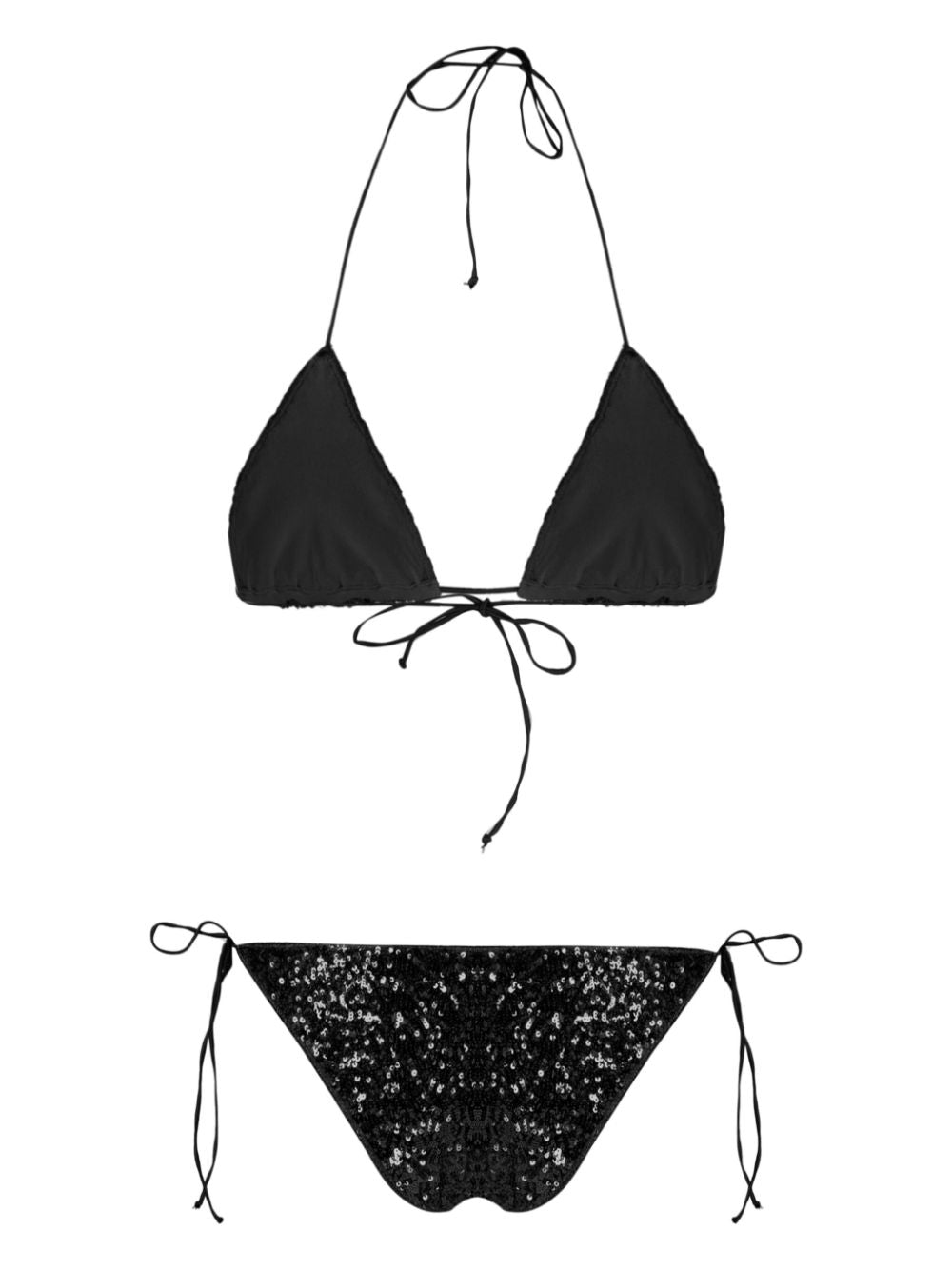 Set bikini da annodare impreziosito da paillettes