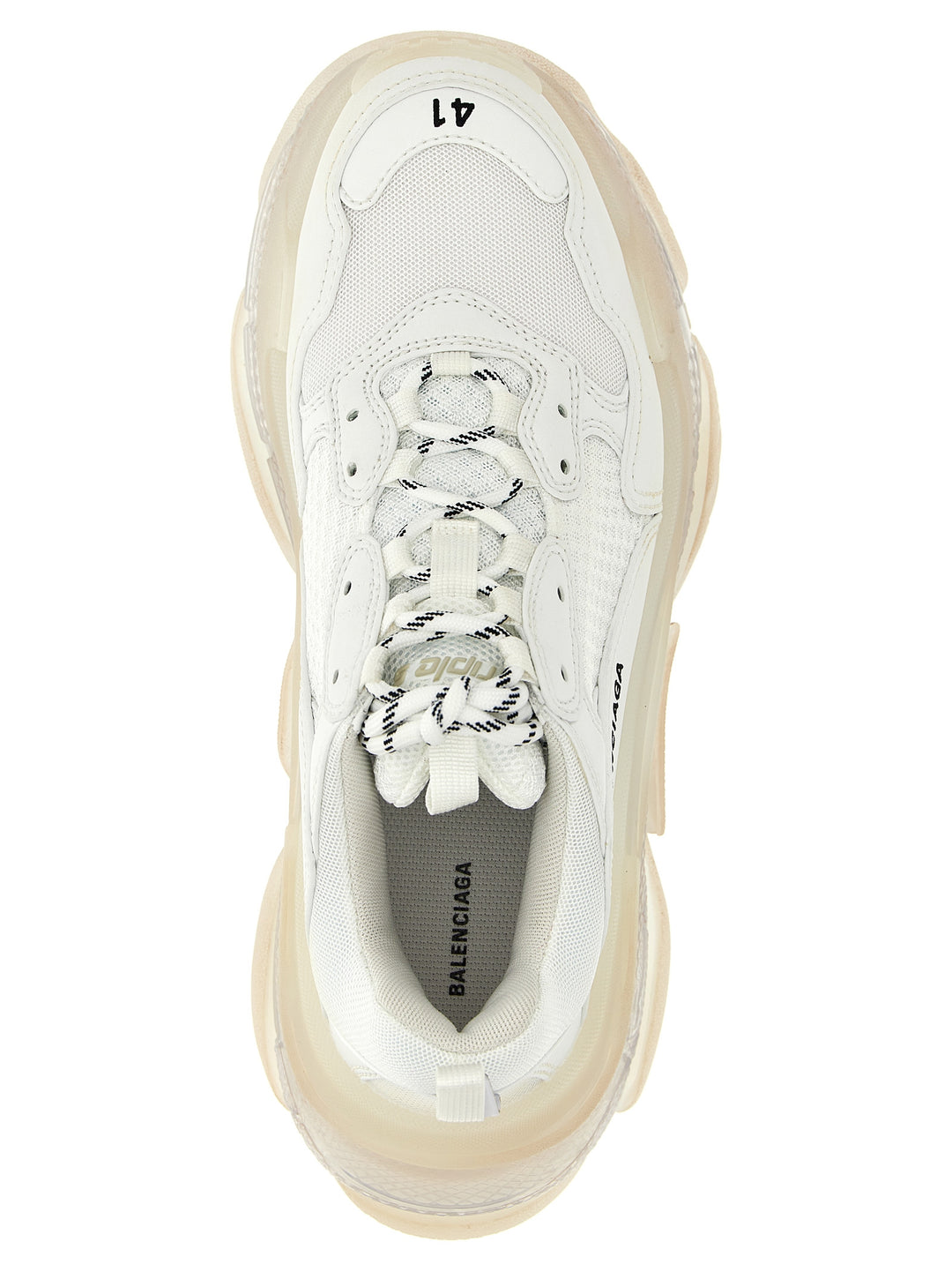 Triple S Clear Sole Sneakers Bianco