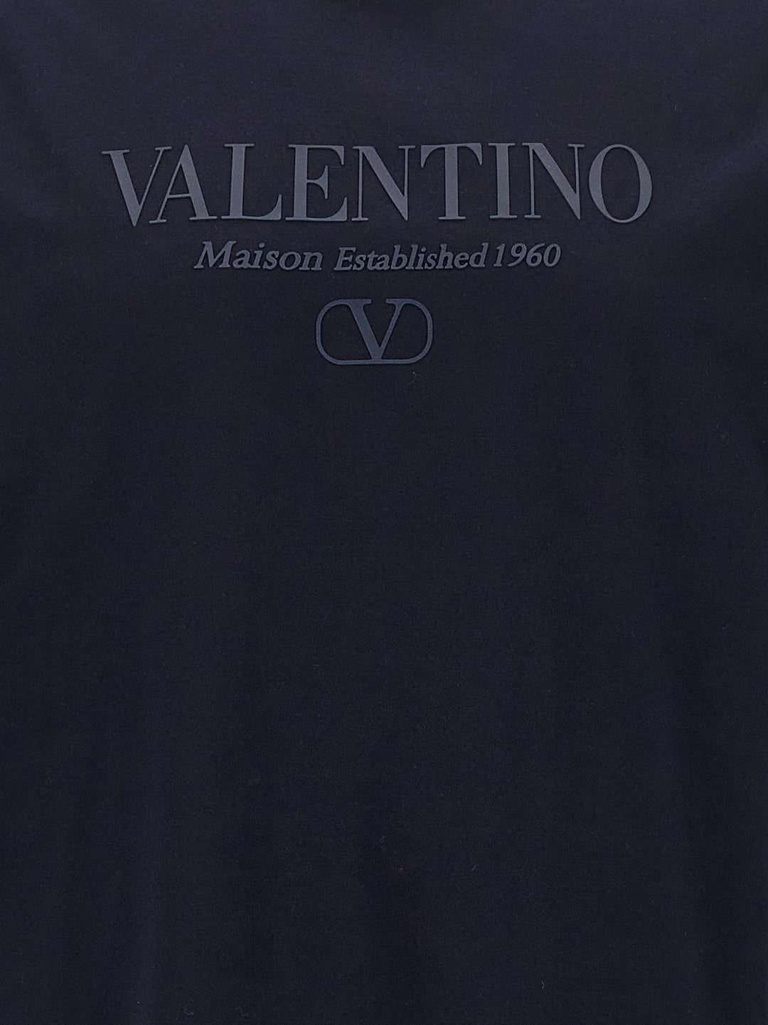 Valentino Logo Print T Shirt Blu