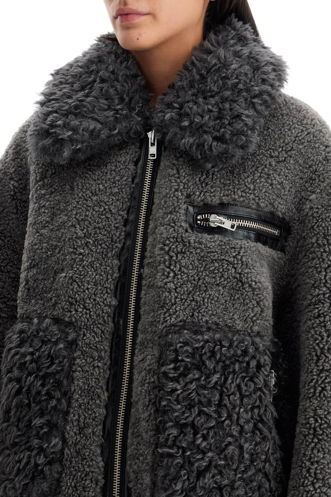 Cappotto Corto In Eco Shearling