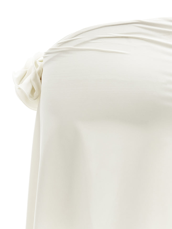 Asymmetrical Mini Skirt Gonne Bianco