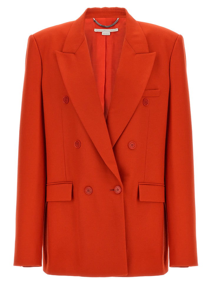 Double-Breasted Wool Blazer Blazer And Suits Rosso