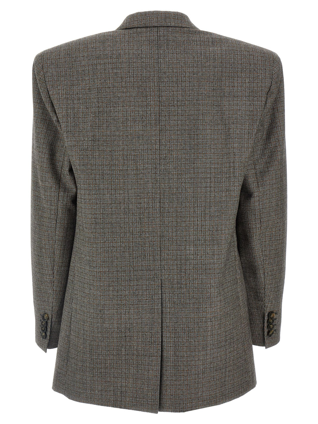 Single-Breasted Micro Houndstooth Blazer Blazer And Suits Grigio