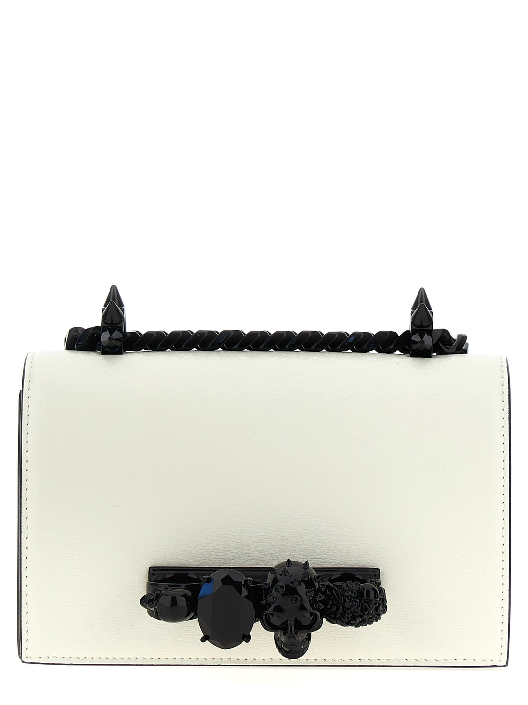 Mini Jewelled Satchel Borse A Spalla Bianco/Nero