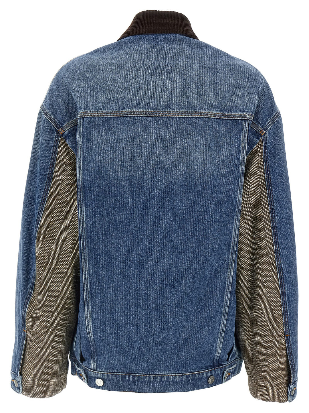 Tweed Insert Denim Jacket Giacche Multicolor