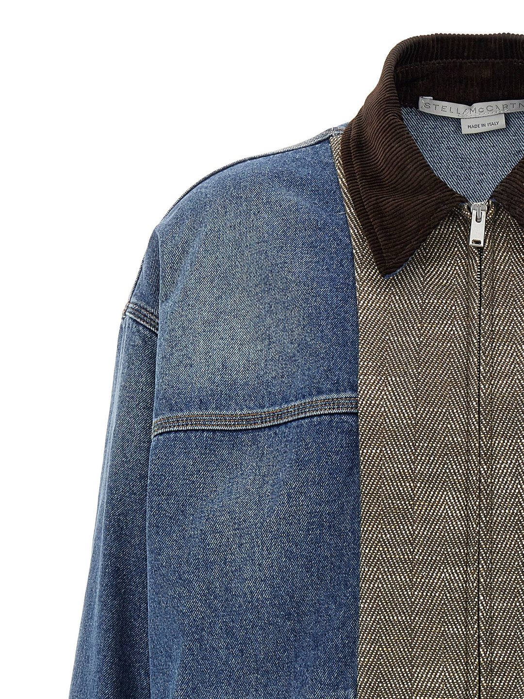 Tweed Insert Denim Jacket Giacche Multicolor