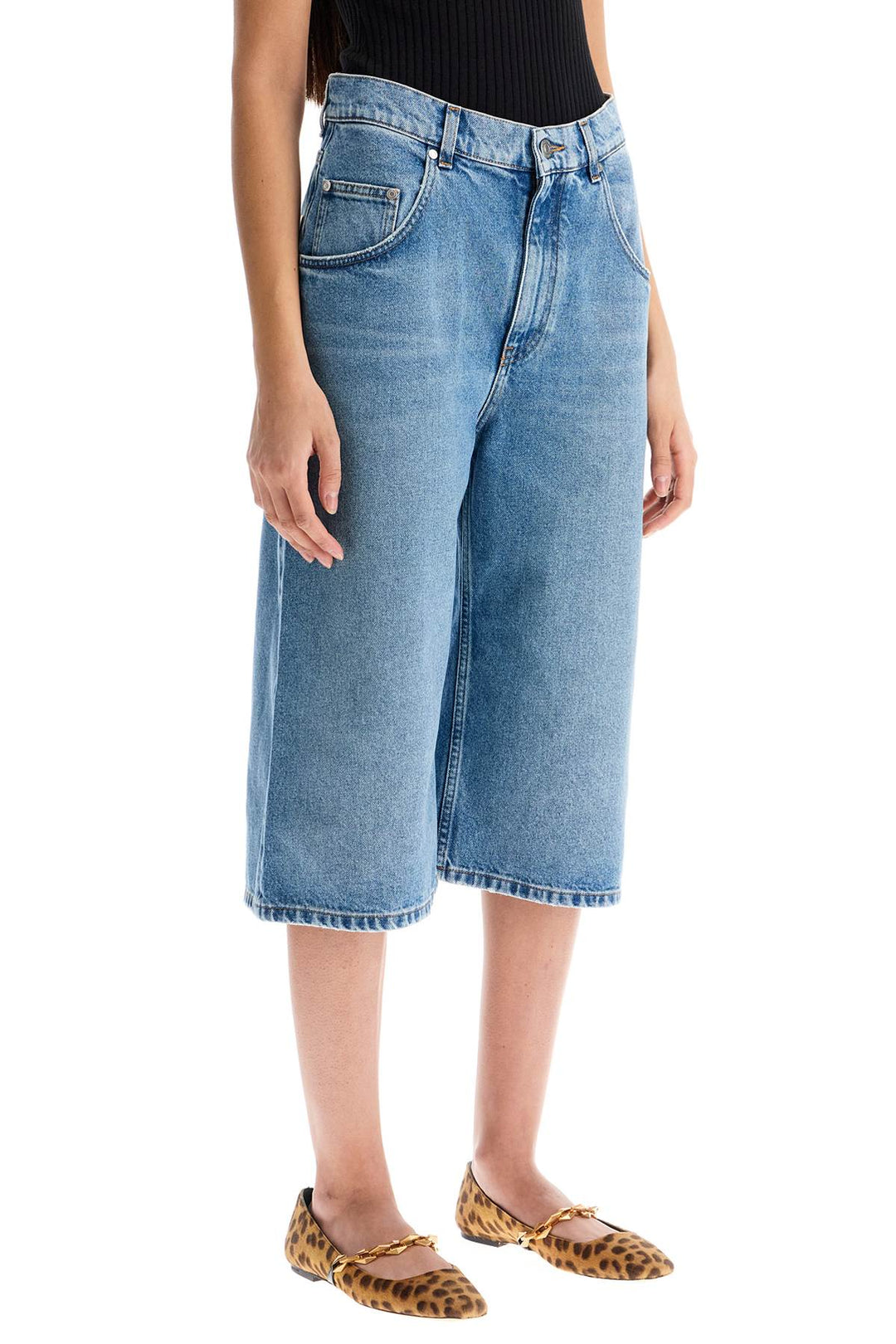 Jeans Cropped Effetto Distressed