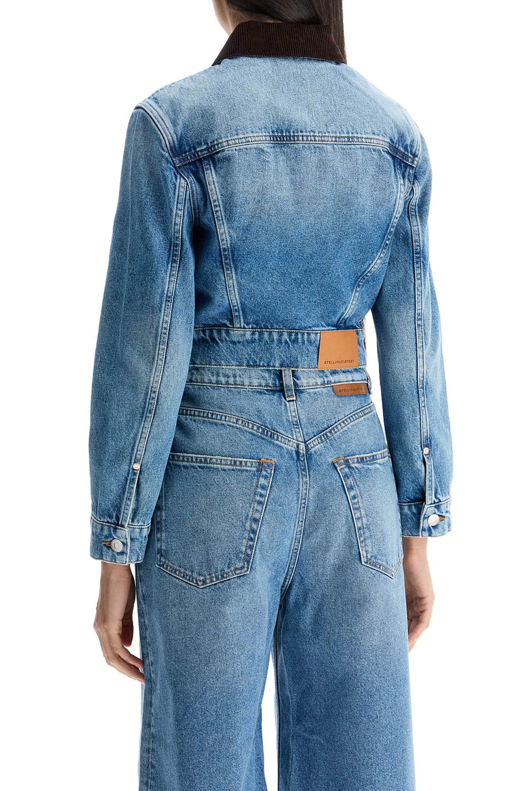 Giacca Cropped In Denim