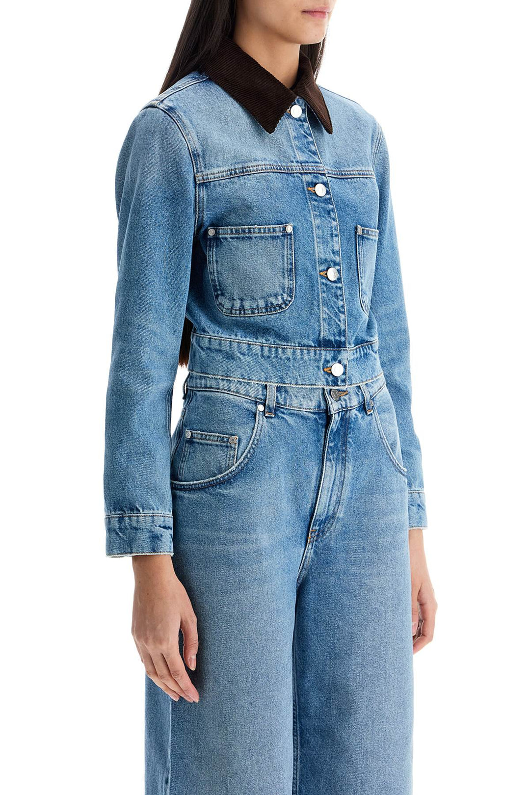 Giacca Cropped In Denim