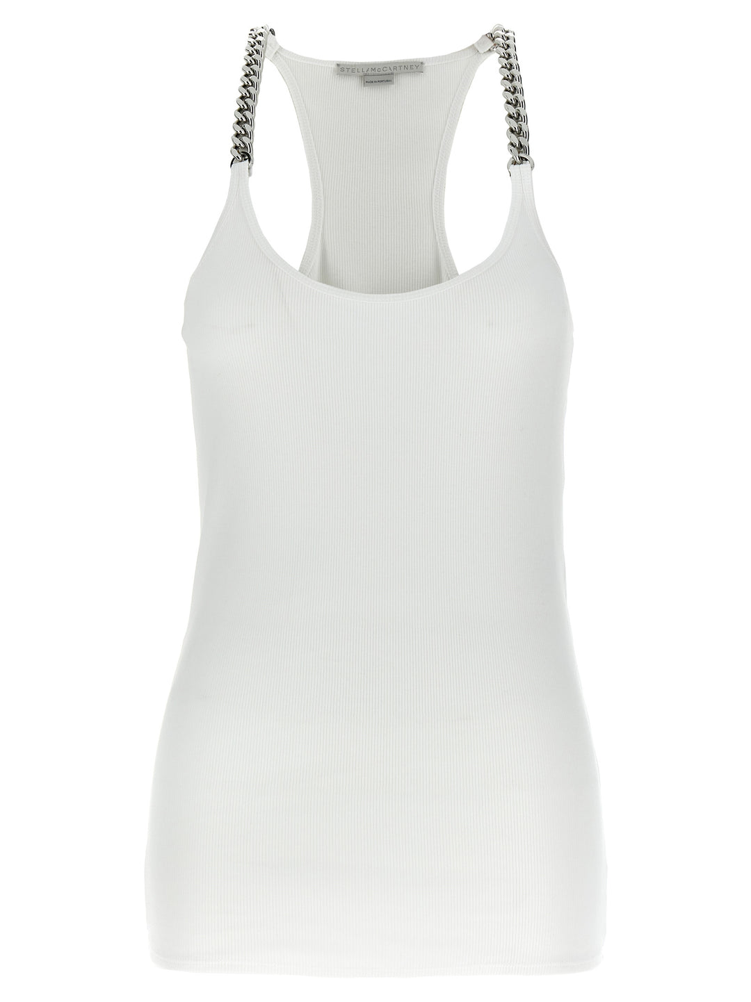 Ribbed Tank Top Top Bianco