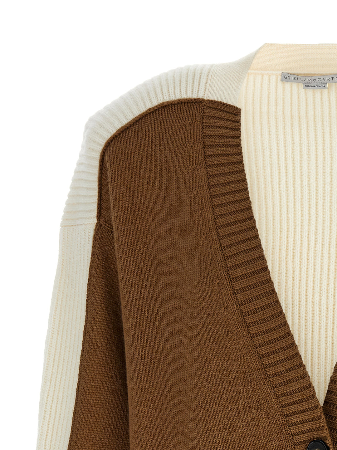 Two-Tone Cardigan Maglioni Beige