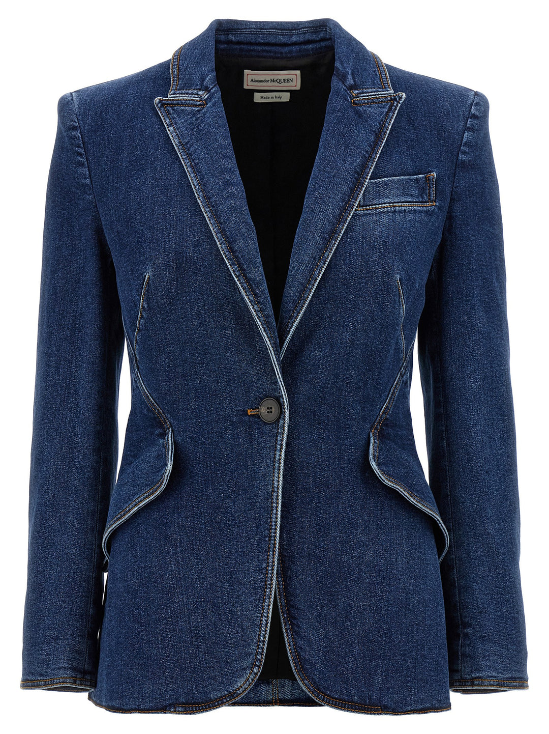 Denim Blazer Blazer And Suits Blu