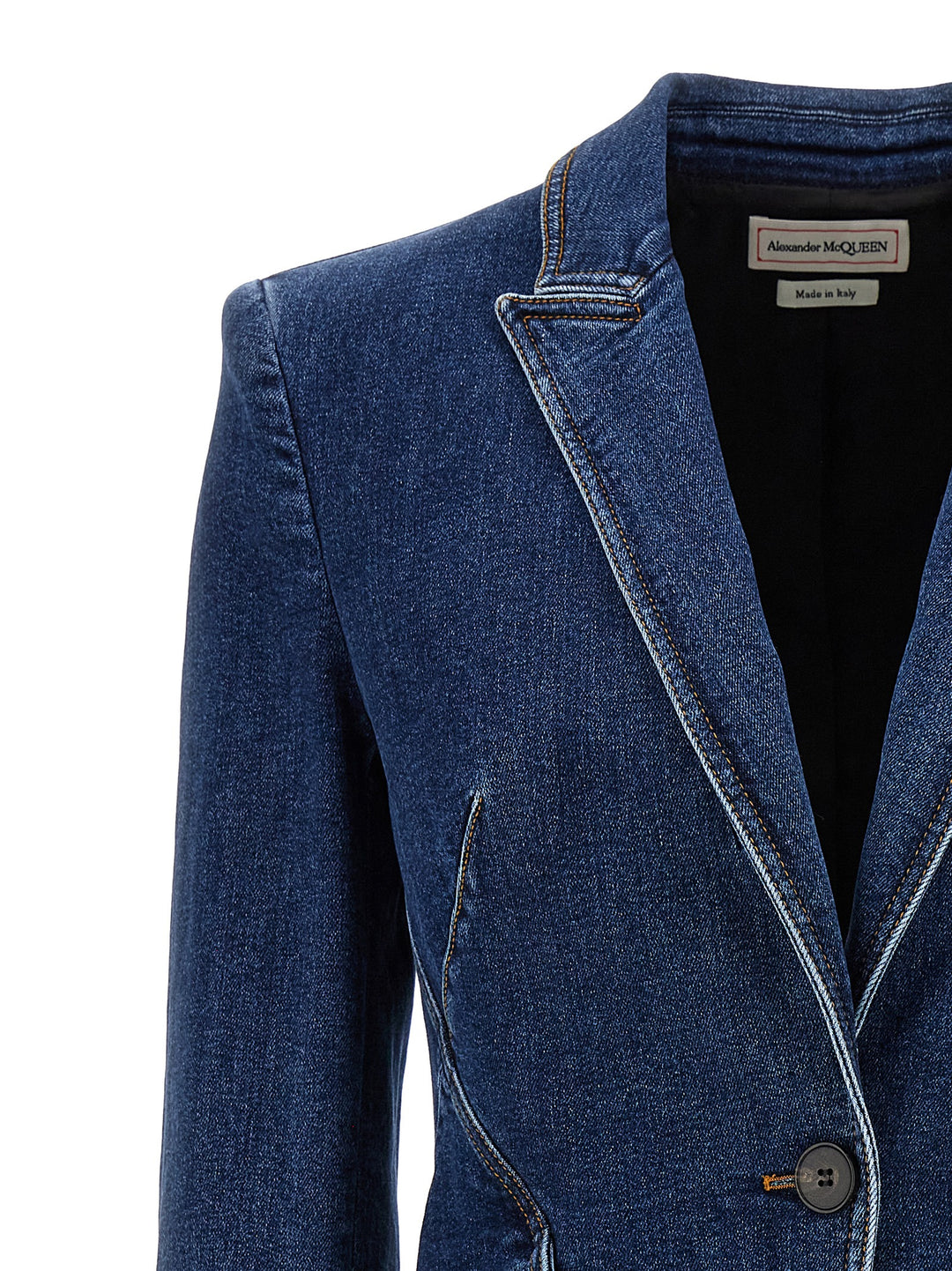 Denim Blazer Blazer And Suits Blu