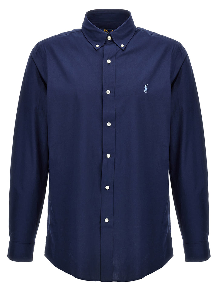 Logo Embroidery Shirt Camicie Blu