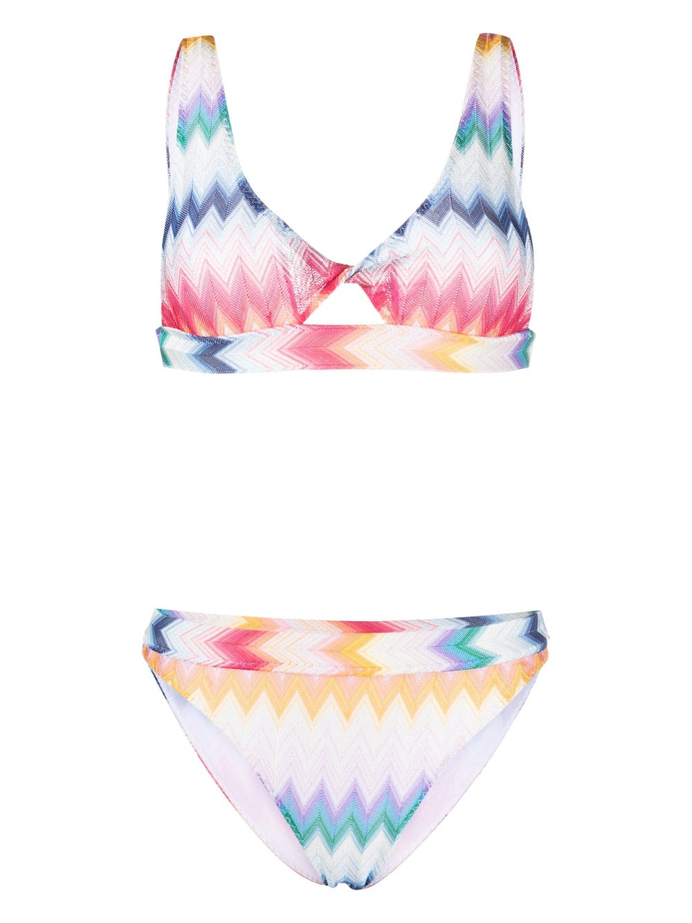 Bikini a triangolo con motivo a zigzag