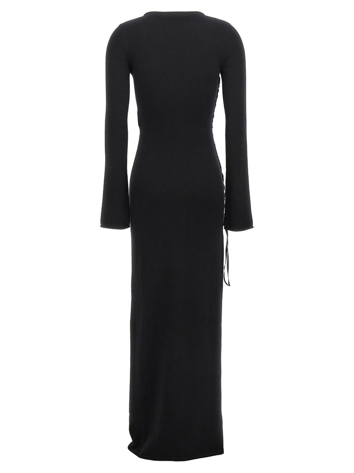 Long Wool Dress Abiti Nero