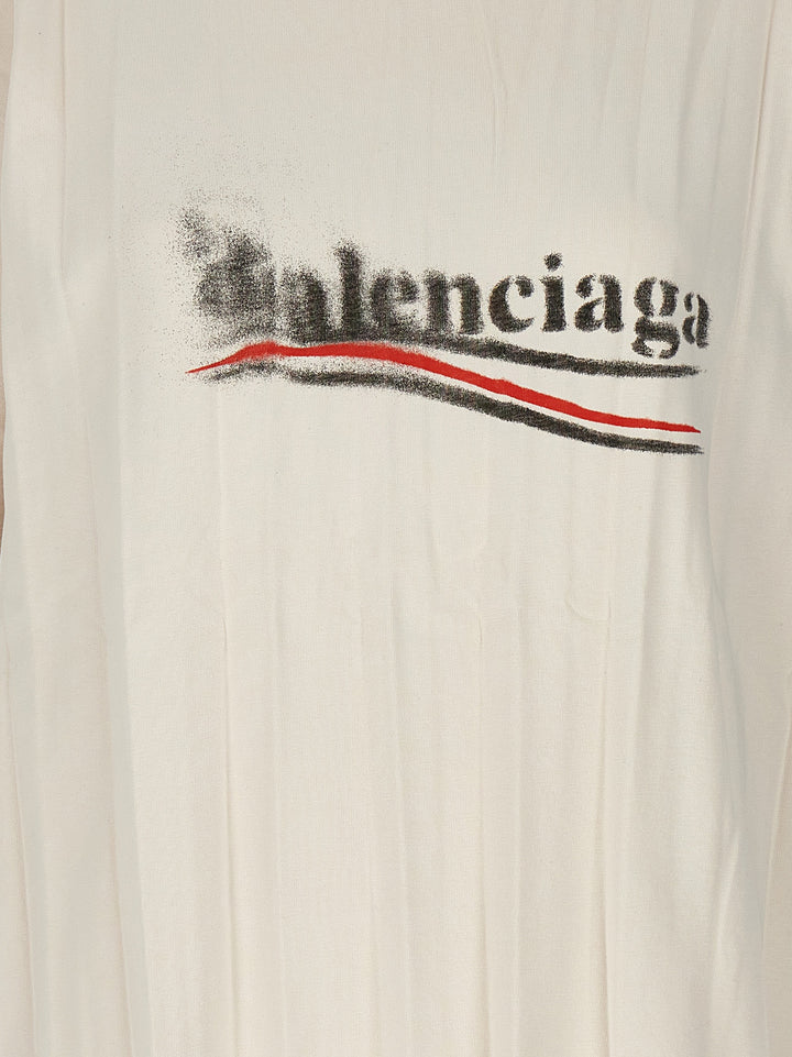 Political Stencil T Shirt Bianco/Nero