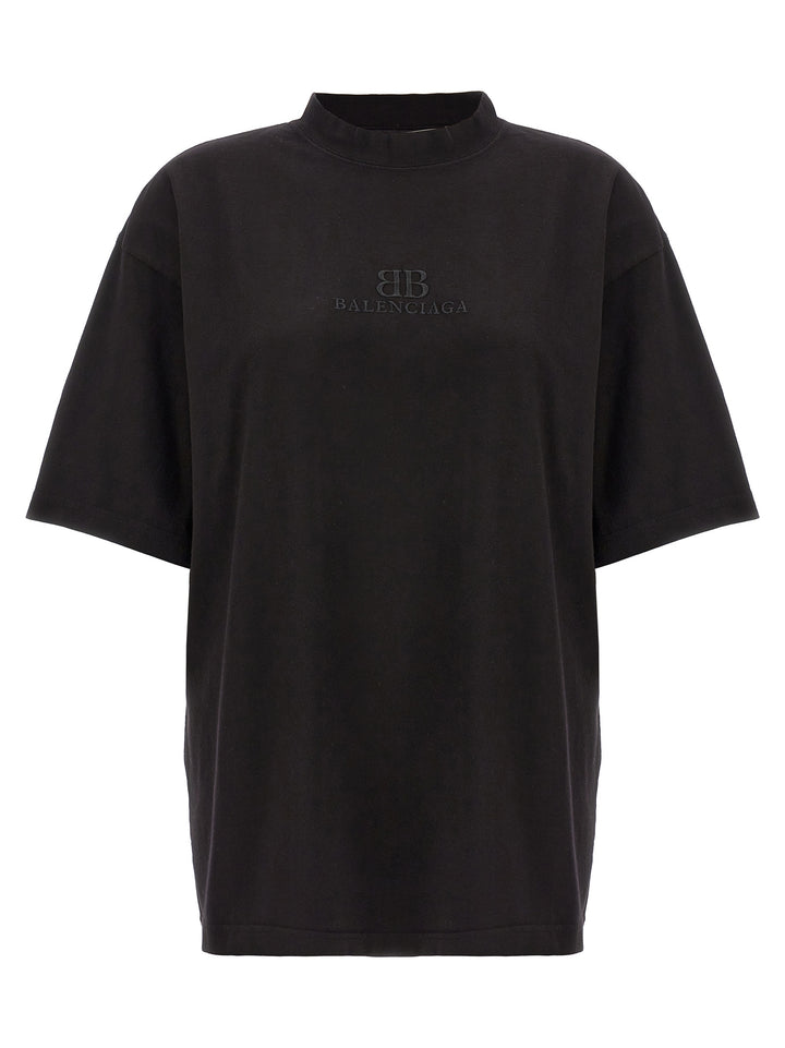 Logo Embroidery T Shirt Nero