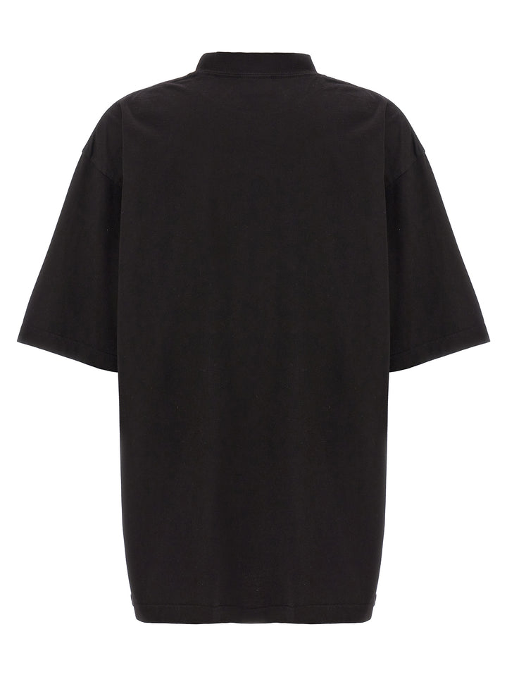 Logo Embroidery T Shirt Nero