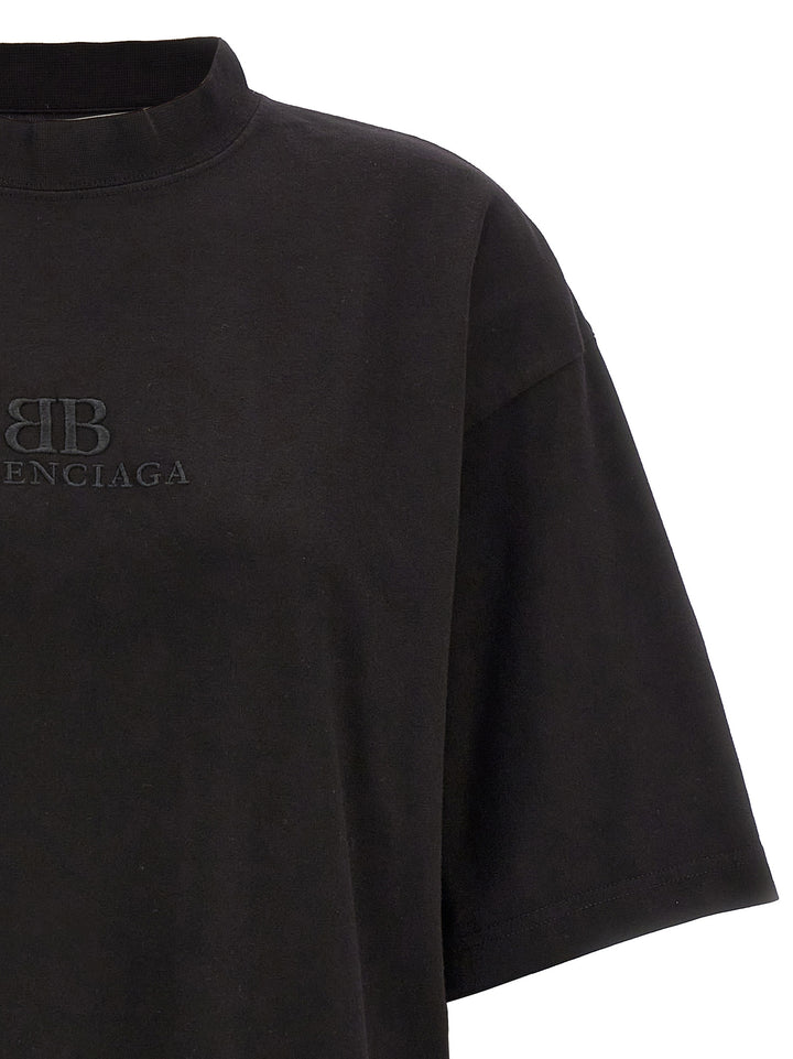 Logo Embroidery T Shirt Nero