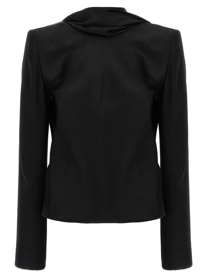 Back Neckline Top Top Nero