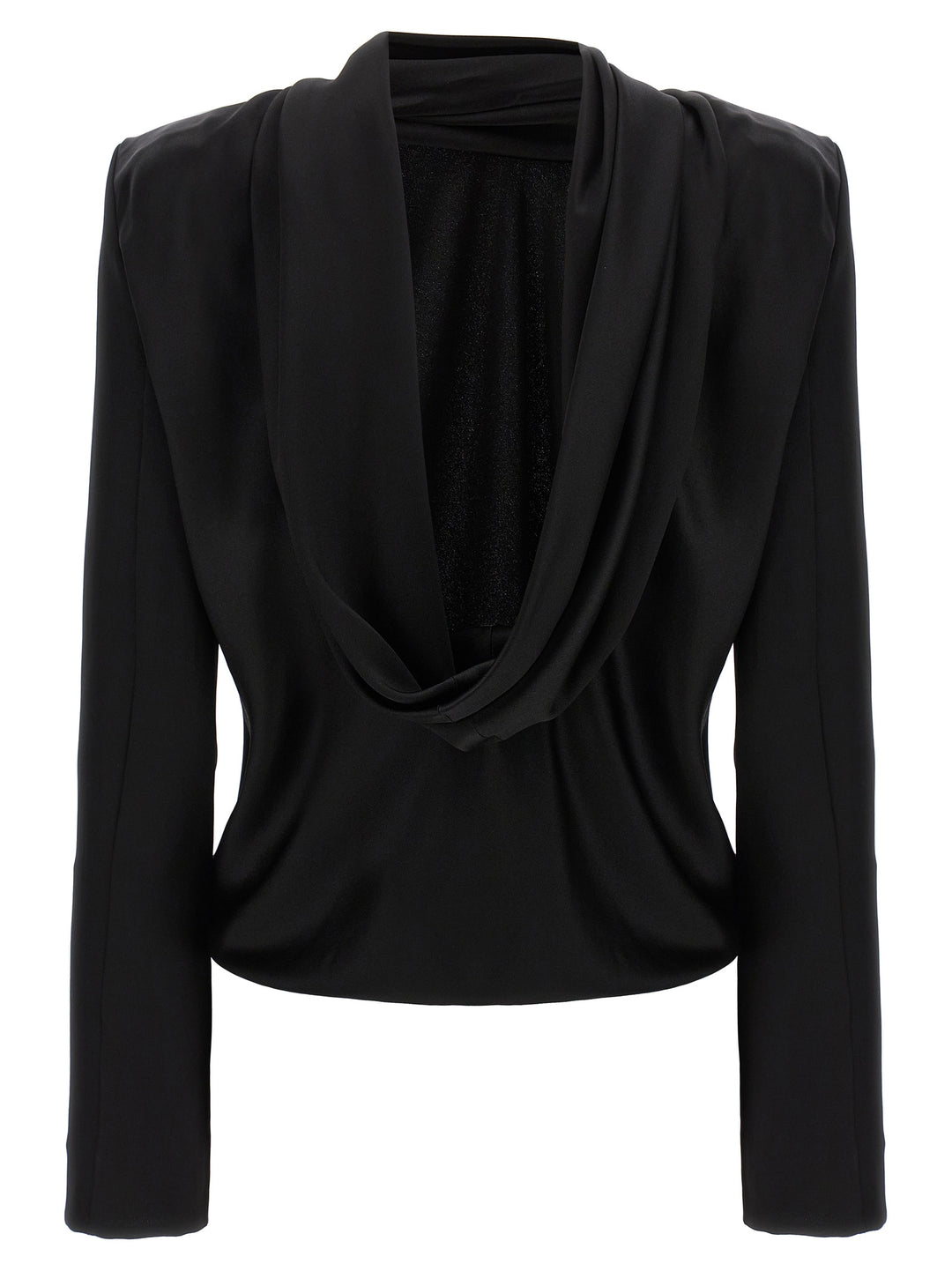 Back Neckline Top Top Nero