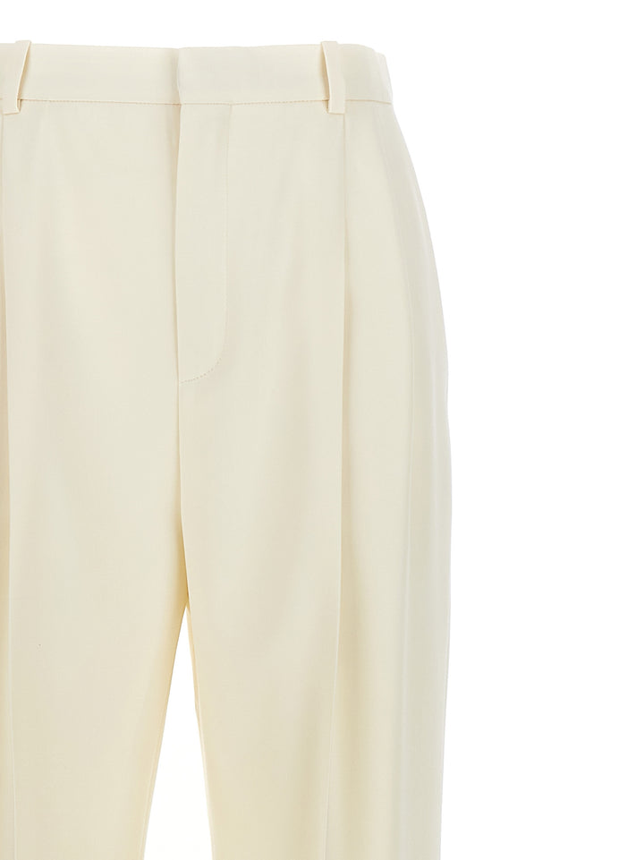 Gabardine Trousers Pantaloni Bianco