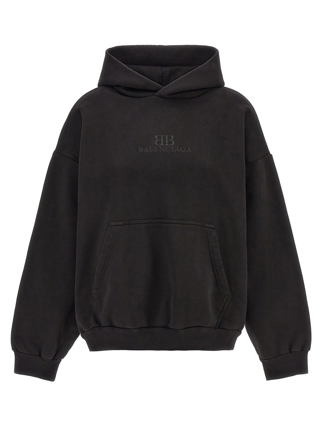 Logo Embroidery Hoodie Felpe Nero