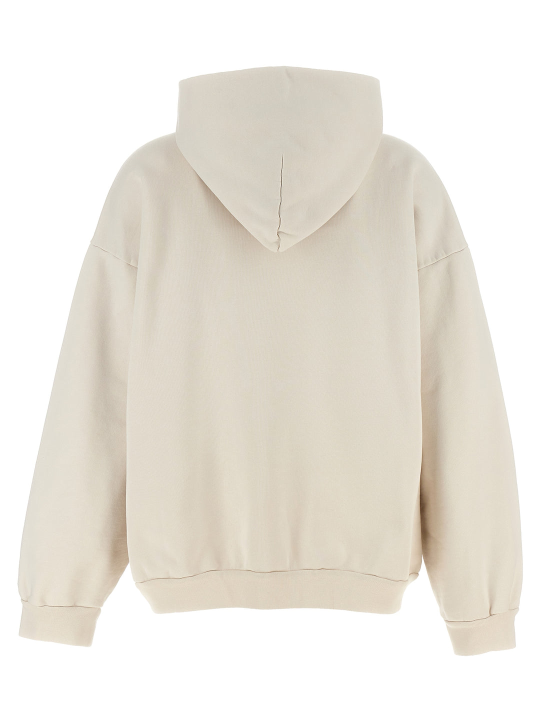 Logo Embroidery Hoodie Felpe Beige