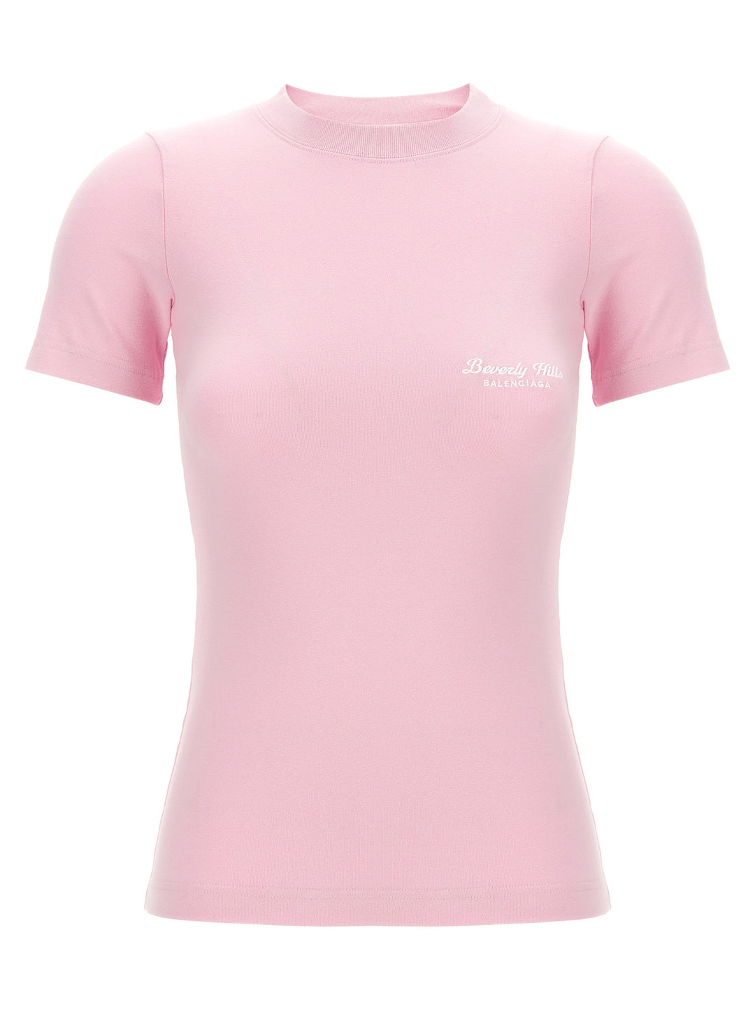 Logo Embroidery T Shirt Rosa