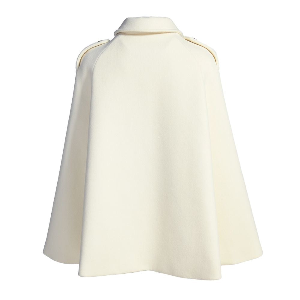 Giacca Poncho Blair in Misto Cachemire Bianco