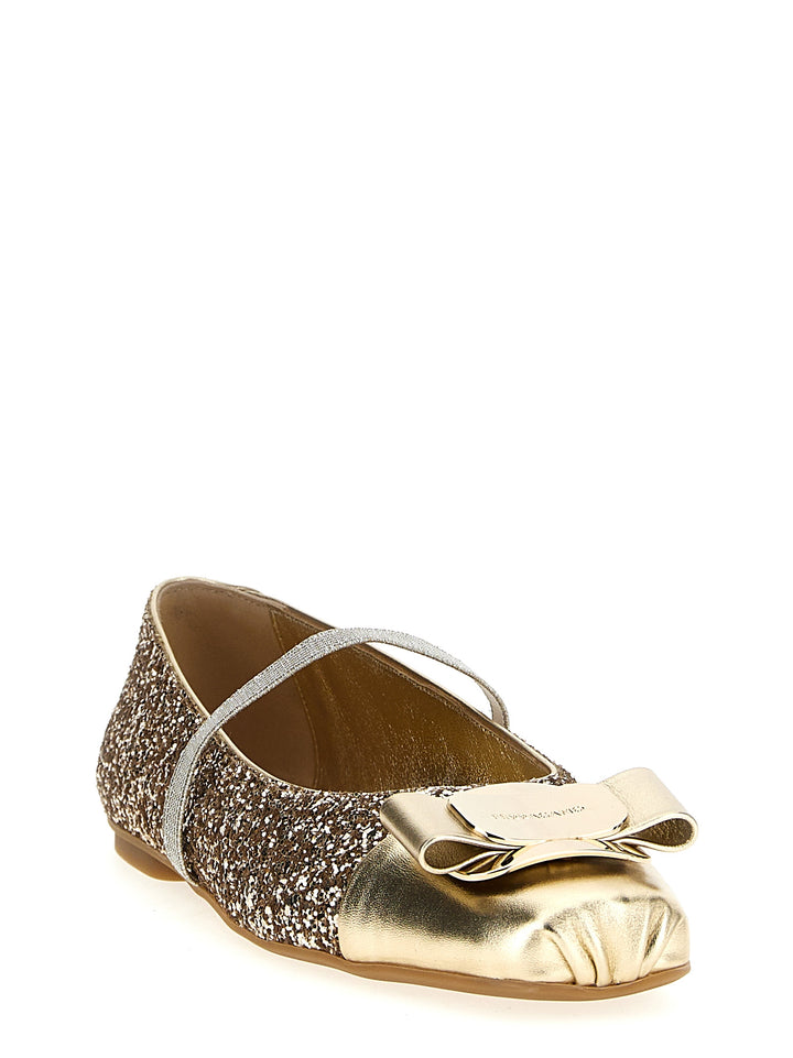 Zina Toe Flat Shoes Oro