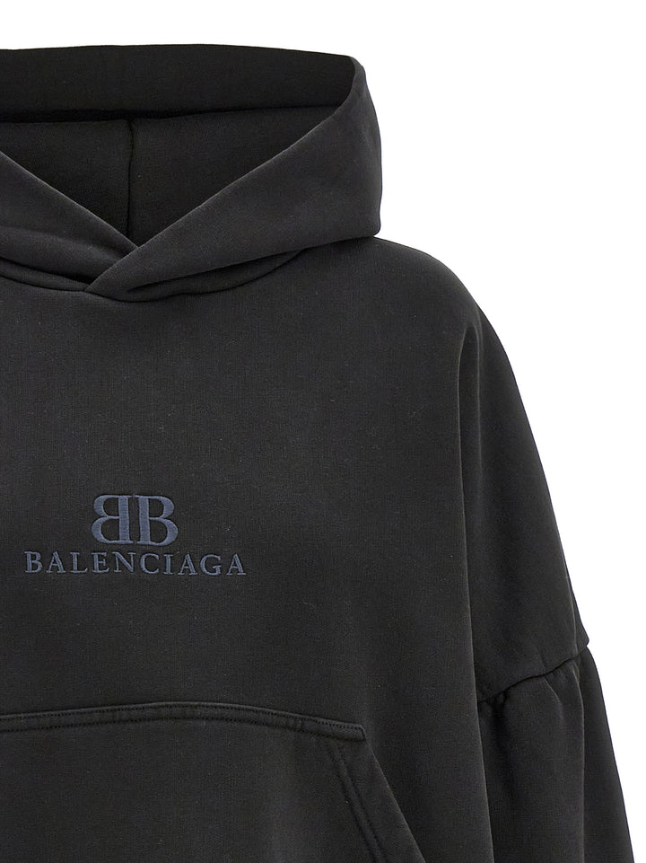 Logo Embroidery Hoodie Felpe Nero