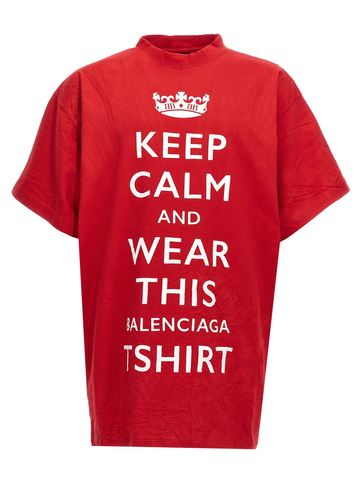 Keep Calm T Shirt Rosso