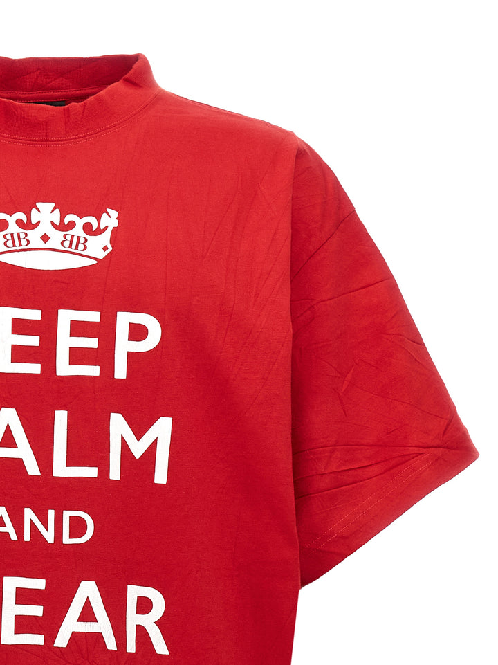 Keep Calm T Shirt Rosso