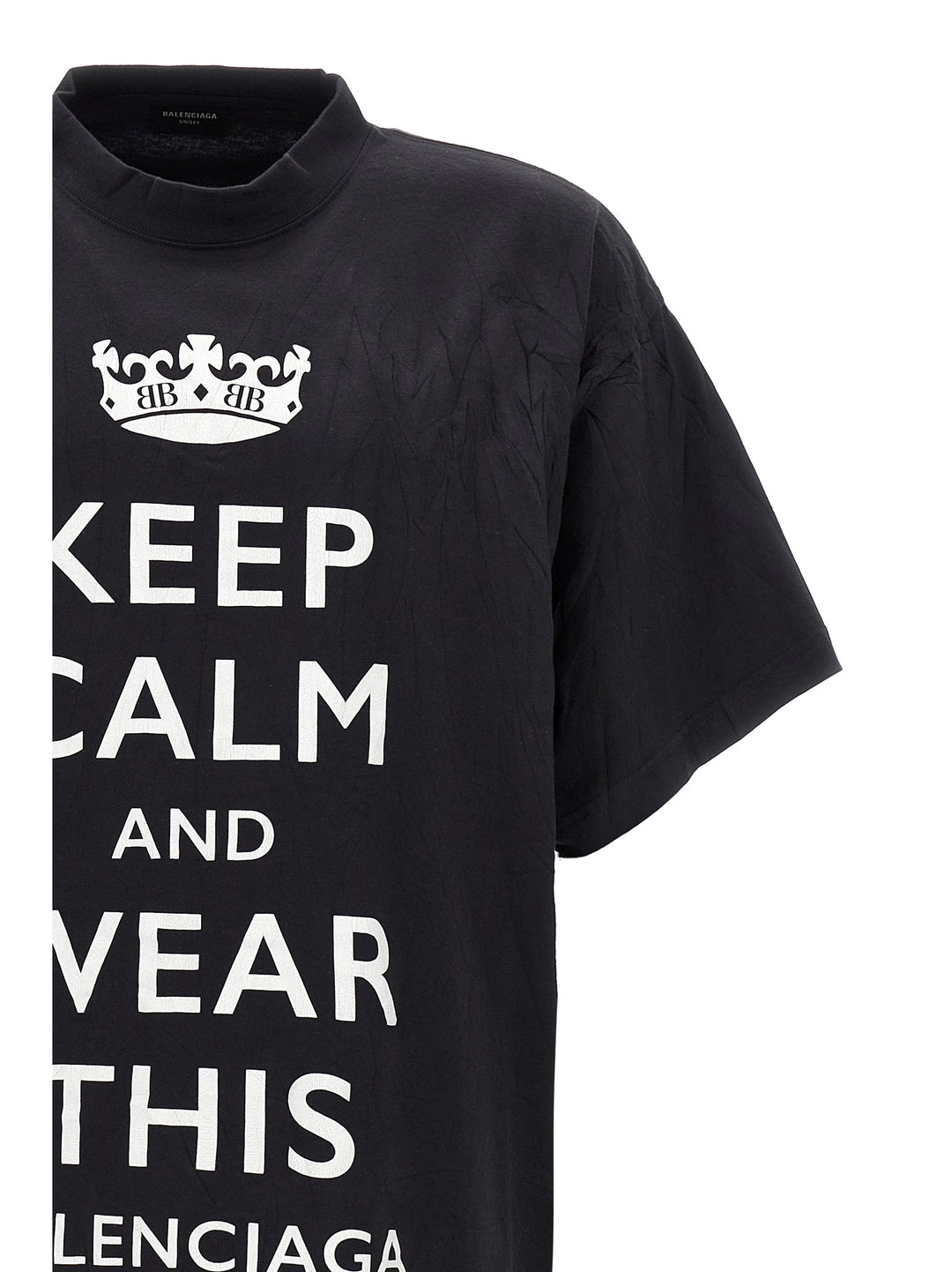 Keep Calm T Shirt Bianco/Nero