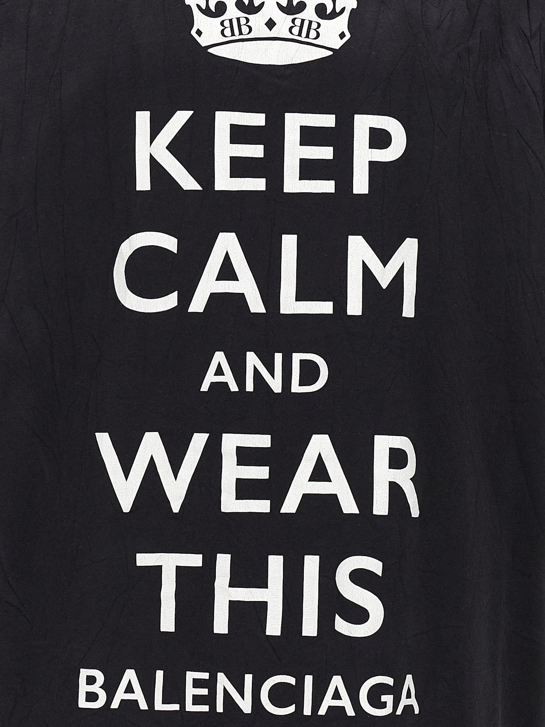 Keep Calm T Shirt Bianco/Nero