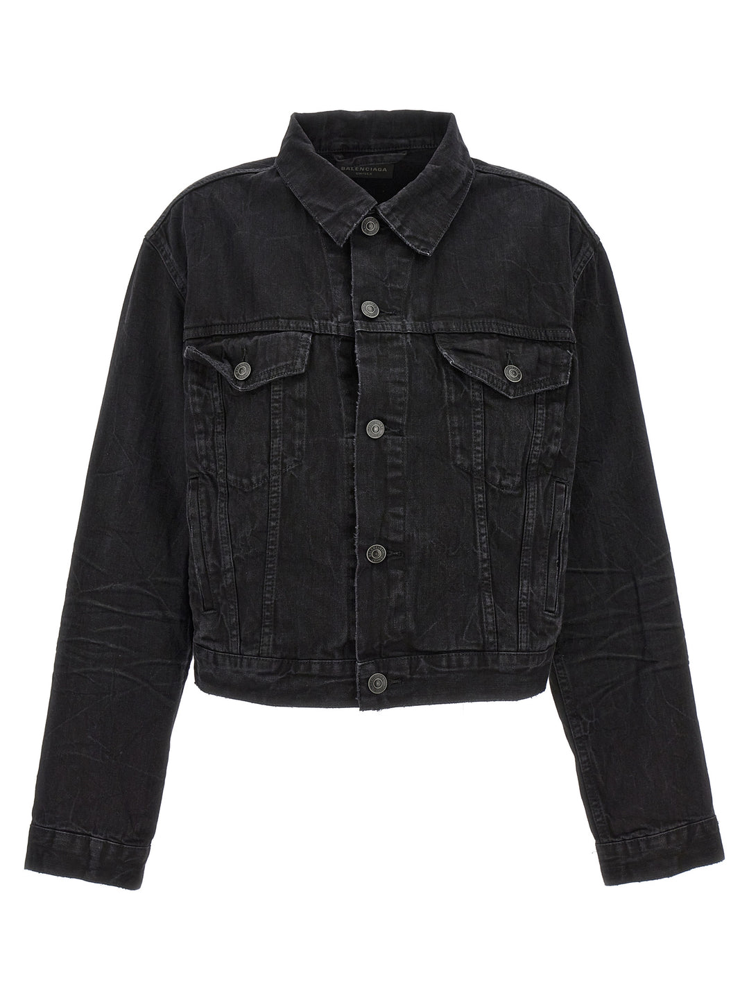 Slim Fit Denim Jacket Giacche Nero