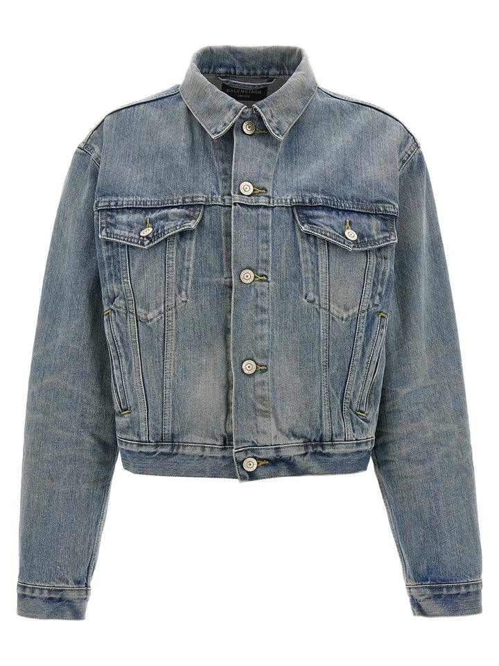 Logo Denim Jacket Giacche Blu