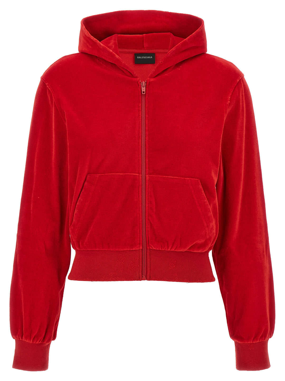 Rhinestone Logo Hoodie Felpe Rosso